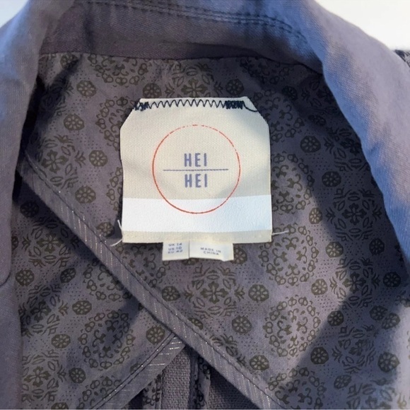 Anthropologie EUC Hei Hei Delaine Blazer Soft exposed Seams Button Cuff 10 - Picture 13 of 15